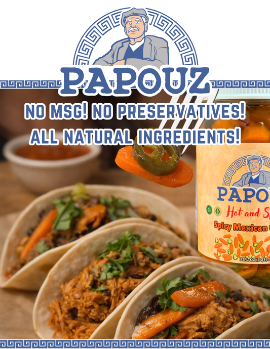 Papouz Pickled Carrots Spicy Sliced Mexican 16 fl oz. Carrots