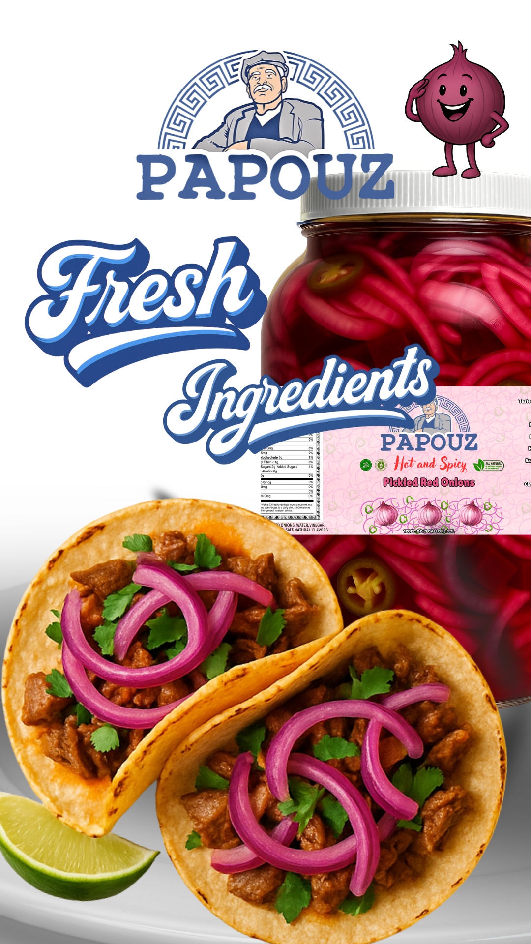 Papouz Pickled Red Onions