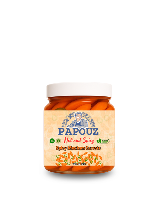 Papouz Pickled Carrots Spicy Sliced Mexican 16fl oz. Carrots